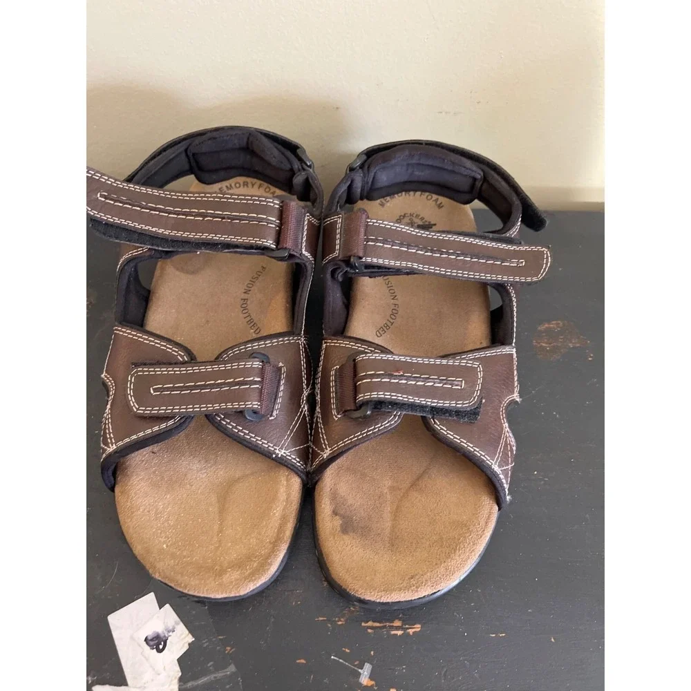 Mens Dockers Fusion Footbed Brown Sandals Sz 11M aoutdoor Gorpcore Hiking Beach‎